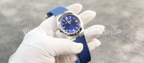 8F Factory Vacheron Constantin Overseas 4500V/110A-B128 41mm Blue Rubber Strap Blue Dial