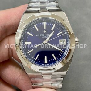 8F Factory Vacheron Constantin Overseas 4500V110A-B128 41mm Full Steel Blue Dial (1) 8F Factory Vacheron Constantin Overseas 4500V 41mm full steel blue dial replica watch