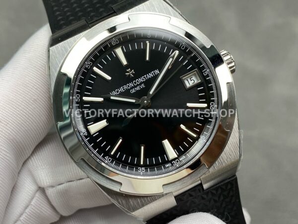 8F Factory Vacheron Constantin Overseas 4500V/110A-B483 41mm Rubber Strap Black Dial