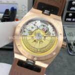 8F Factory Vacheron Constantin Overseas 4500V/000R-B127 41mm Rose Gold Brown Rubber Strap Silver Dial