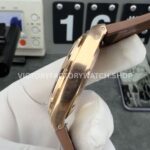 8F Factory Vacheron Constantin Overseas 4500V/000R-B127 41mm Rose Gold Brown Rubber Strap Silver Dial