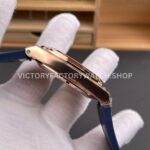8F Factory Vacheron Constantin Overseas 4520V/210R-B705 41mm Rode Gold Rubber Strap Blue Dial