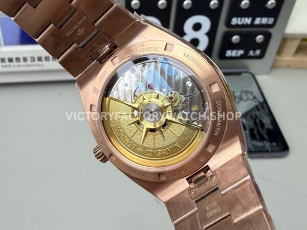 8F Factory Vacheron Constantin Overseas 4500v/000R-B127 41mm Full Rose Gold Silver Dial