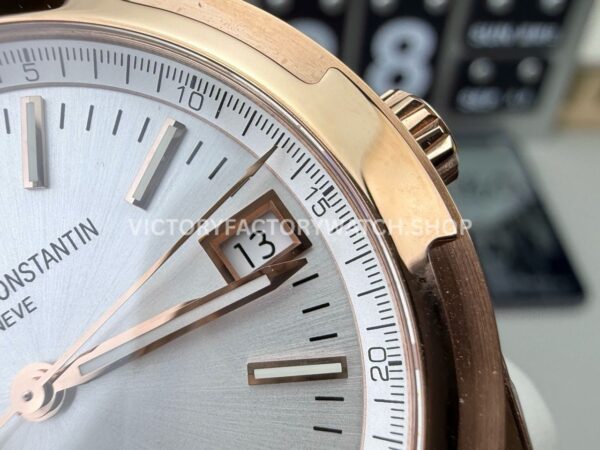 8F Factory Vacheron Constantin Overseas 4500v/000R-B127 41mm Full Rose Gold Silver Dial