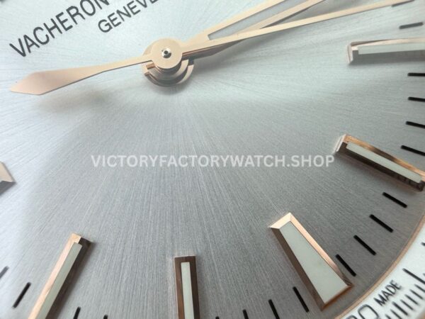 8F Factory Vacheron Constantin Overseas 4500v/000R-B127 41mm Full Rose Gold Silver Dial