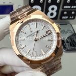 8F Factory Vacheron Constantin Overseas 4500v/000R-B127 41mm Full Rose Gold Silver Dial