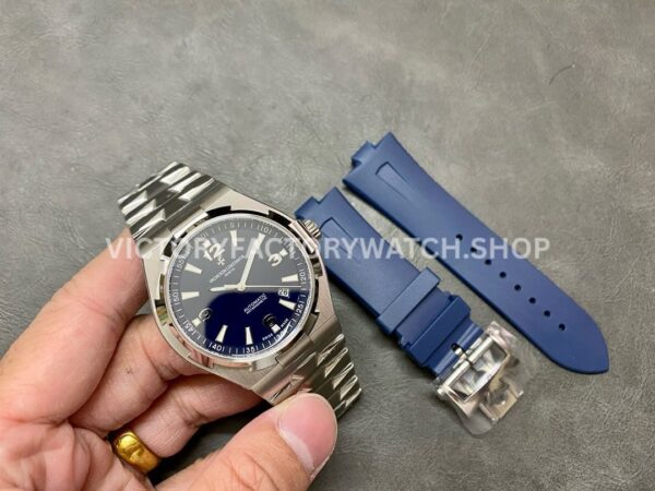 8F Factory Vacheron Constantin Overseas 47040/000A-9008 42mm Full Steel Arabic numerals Blue Dial