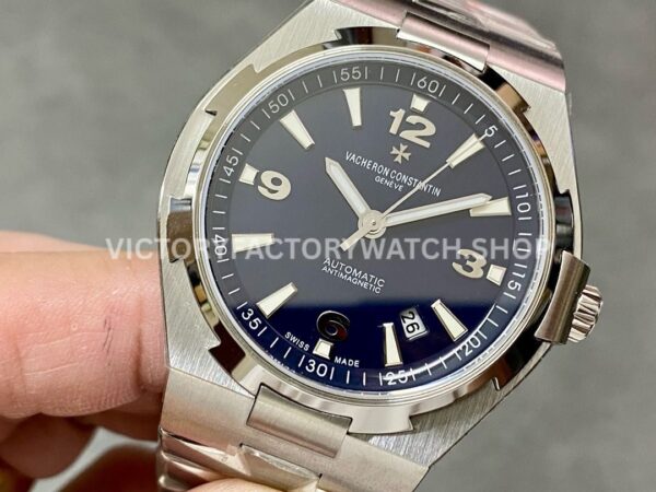 8F Factory Vacheron Constantin Overseas 47040/000A-9008 42mm Full Steel Arabic numerals Blue Dial