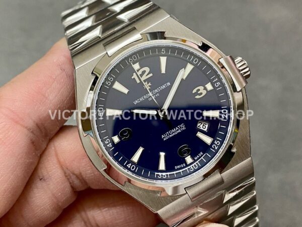 8F Factory Vacheron Constantin Overseas 47040/000A-9008 42mm Full Steel Arabic numerals Blue Dial