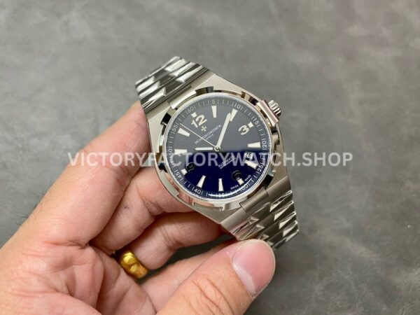 8F Factory Vacheron Constantin Overseas 47040/000A-9008 42mm Full Steel Arabic numerals Blue Dial