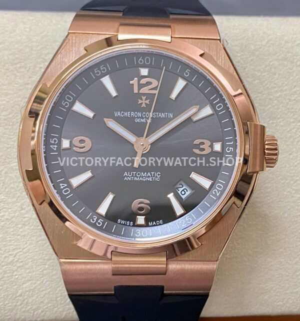 8F Factory Vacheron Constantin Overseas 47040 42mm rubber strap Arabic numerals brown dial replica watch