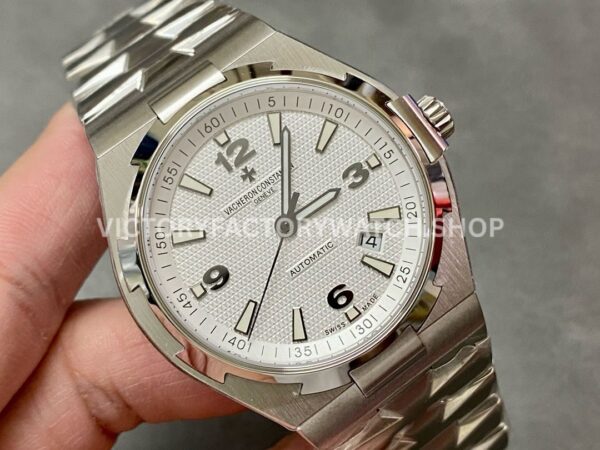 8F Factory Vacheron Constantin Overseas 47040/B01A-9093 42mm Full Steel Silver Arabic numerals Dial