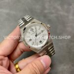 8F Factory Vacheron Constantin Overseas 47040/B01A-9093 42mm Full Steel Silver Arabic numerals Dial