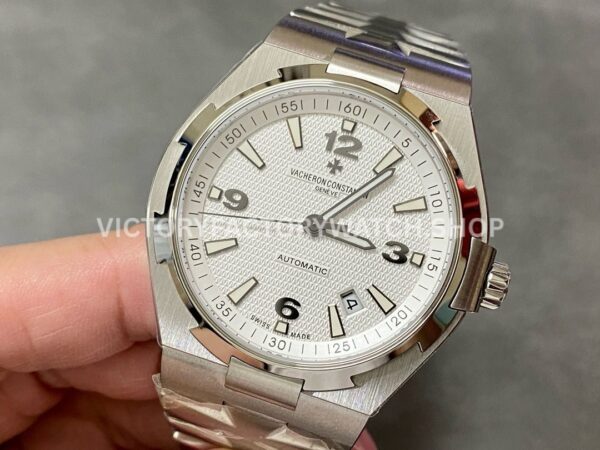 8F Factory Vacheron Constantin Overseas 47040/B01A-9093 42mm Full Steel Silver Arabic numerals Dial