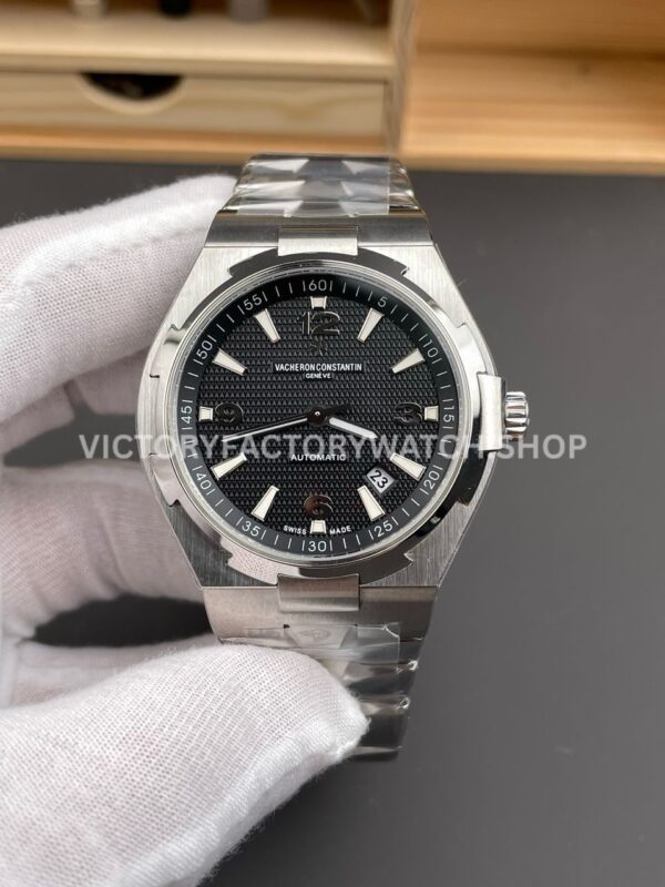 8F Factory Vacheron Constantin Overseas 47040 42mm full steel Arabic numerals black dial replica watch