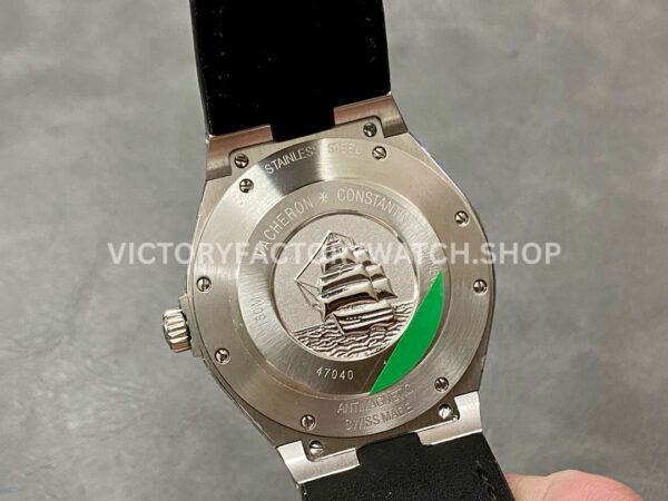8F Factory Vacheron Constantin Overseas 47040/B01A-9094 42mm Leather Strap Arabic numerals Black Dial