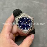 8F Factory Vacheron Constantin Overseas 47040/B01A-9094 42mm Leather Strap Arabic numerals Black Dial