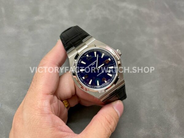 8F Factory Vacheron Constantin Overseas 47040/B01A-9094 42mm Leather Strap Arabic numerals Black Dial