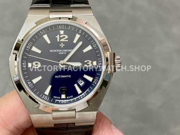 8F Factory Vacheron Constantin Overseas 47040 42mm leather strap Arabic numerals black dial replica watch