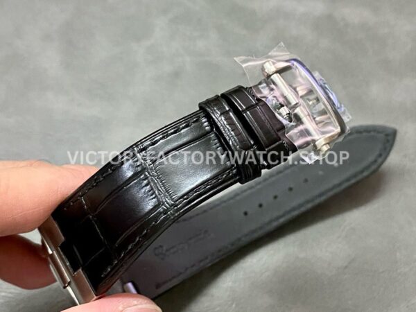 8F Factory Vacheron Constantin Overseas 47040/B01A-9094 42mm Leather Strap Arabic numerals Black Dial