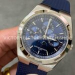 8F Factory Vacheron Constantin Overseas Perpetual Calendar 4300V/120G-B945 41.5mm Steel Blue Rubber Strap Blue Dial