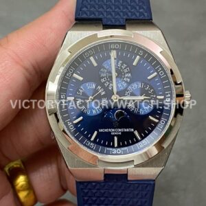 8F Factory Vacheron Constantin Overseas 4300V 120G B945 steel blue rubber strap blue dial replica watch