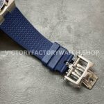 8F Factory Vacheron Constantin Overseas Perpetual Calendar 4300V/120G-B945 41.5mm Steel Blue Rubber Strap Blue Dial
