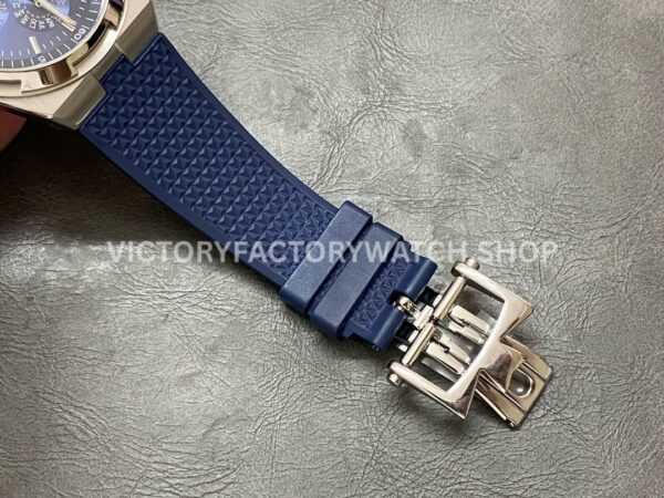 8F Factory Vacheron Constantin Overseas Perpetual Calendar 4300V/120G-B945 41.5mm Steel Blue Rubber Strap Blue Dial