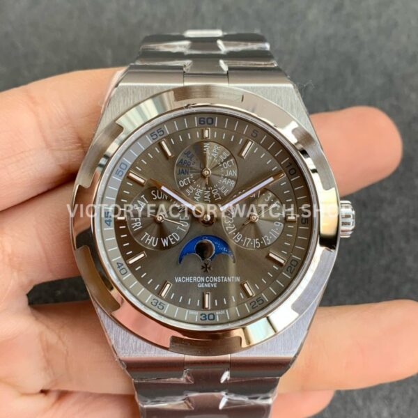 8F Factory Vacheron Constantin Overseas 4300V full steel grey dial replica watch