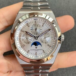 8F Factory Vacheron Constantin Overseas Perpetual Calendar 4300V 41.5mm Full Steel Silver Dial (6) 8F Factory Vacheron Constantin Overseas 4300V full steel silver dial replica watch