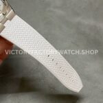 8F Factory Vacheron Constantin Overseas Perpetual Calendar 4300V 41.5mm Steel White Rubber Strap Silver Dial