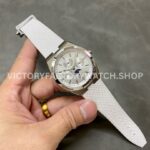 8F Factory Vacheron Constantin Overseas Perpetual Calendar 4300V 41.5mm Steel White Rubber Strap Silver Dial