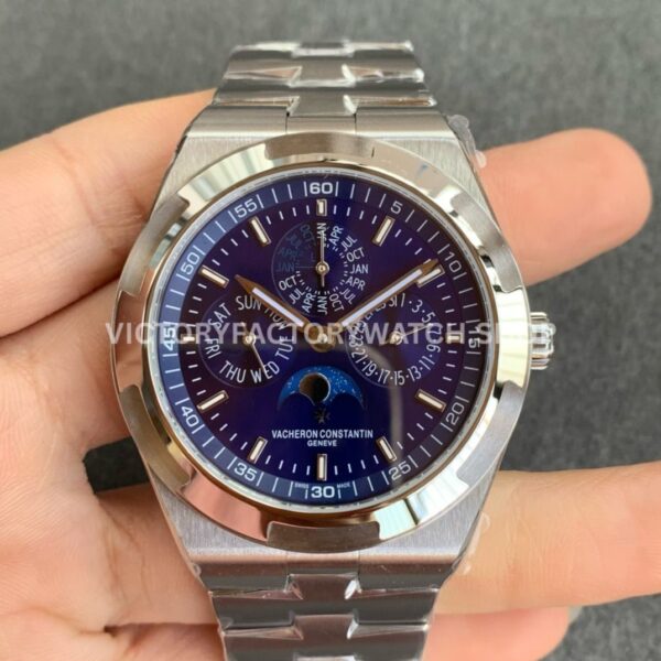 8F Factory Vacheron Constantin Overseas 4300V 120G B945 full steel blue dial replica watch