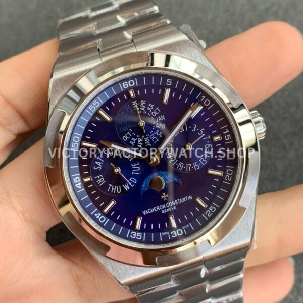 8F Factory Vacheron Constantin Overseas Perpetual Calendar 4300V/120G-B945 41.5mm Full Steel Blue Dial