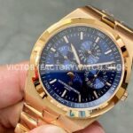 8F Factory Vacheron Constantin Overseas Perpetual Calendar 4300V120R-B509 41.5mm Full Rose Gold Blue Dial