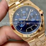 8F Factory Vacheron Constantin Overseas Perpetual Calendar 4300V120R-B509 41.5mm Full Rose Gold Blue Dial