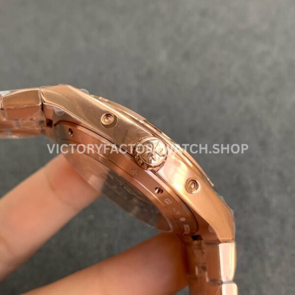 8F Factory Vacheron Constantin Overseas Perpetual Calendar 4300V/220R-B064 41.5mm Full Rose Gold Silver Dial