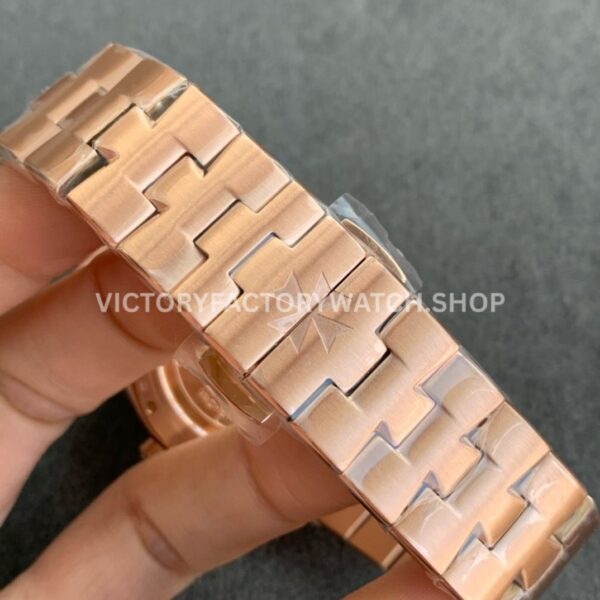 8F Factory Vacheron Constantin Overseas Perpetual Calendar 4300V/220R-B064 41.5mm Full Rose Gold Silver Dial