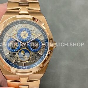 8F Factory Vacheron Constantin Overseas 4300V 120R B642 full rose gold skeletonized dial replica watch