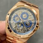 8F Factory Vacheron Constantin Overseas Perpetual Calendar Skeleton 4300V/120R-B642 41.5mm Full Rose Gold Skeletonized Dial