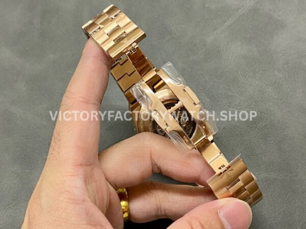 8F Factory Vacheron Constantin Overseas Perpetual Calendar Skeleton 4300V/120R-B642 41.5mm Full Rose Gold Skeletonized Dial