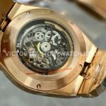 8F Factory Vacheron Constantin Overseas Perpetual Calendar Skeleton 4300V/120R-B642 41.5mm Full Rose Gold Skeletonized Dial