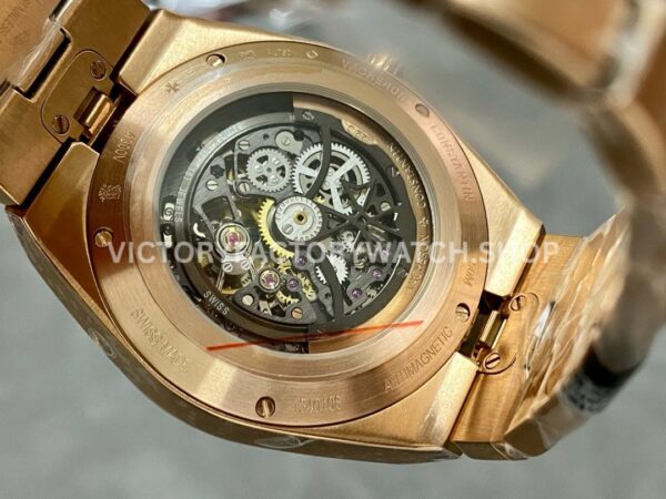 8F Factory Vacheron Constantin Overseas Perpetual Calendar Skeleton 4300V/120R-B642 41.5mm Full Rose Gold Skeletonized Dial
