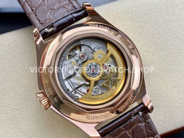 AI Factory Vacheron Constantin Fiftysix 4400E/000R-B436 40mm Rose Gold Leather Strap Arabic Numerals Silver Dial