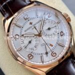 AI Factory Vacheron Constantin Fiftysix 4400E/000R-B436 40mm Rose Gold Leather Strap Arabic Numerals Silver Dial