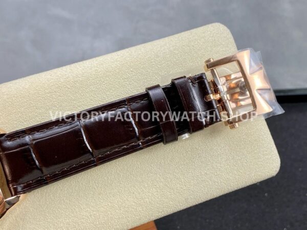 AI Factory Vacheron Constantin Fiftysix 4400E/000R-B436 40mm Rose Gold Leather Strap Arabic Numerals Silver Dial