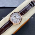 AI Factory Vacheron Constantin Fiftysix 4400E/000R-B436 40mm Rose Gold Leather Strap Arabic Numerals Silver Dial