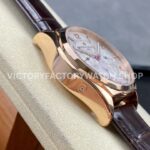 AI Factory Vacheron Constantin Fiftysix 4400E/000R-B436 40mm Rose Gold Leather Strap Arabic Numerals Silver Dial