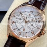 AI Factory Vacheron Constantin Fiftysix 4400E/000R-B436 40mm Rose Gold Leather Strap Arabic Numerals Silver Dial