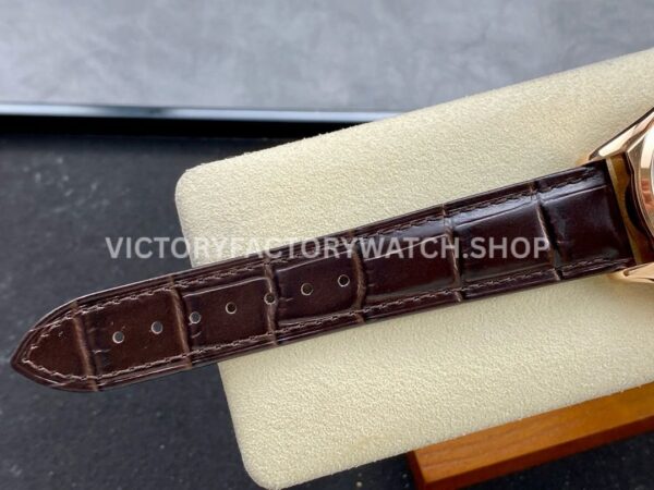 AI Factory Vacheron Constantin Fiftysix 4400E/000R-B436 40mm Rose Gold Leather Strap Arabic Numerals Silver Dial
